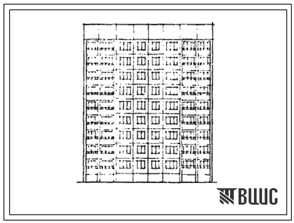 Типовой проект 464Д-0149 Девятиэтажная блок-секция на 36 квартир (двухкомнатных 2Б-18, трехкомнатных 3Б-18). Для строительства во 2В климатическом подрайоне г.Новополоцка