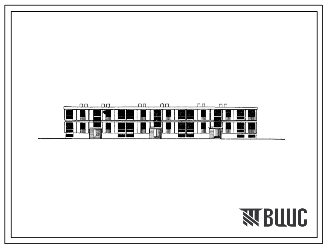 Типовой проект 113-23-31 2-этажный 3-секционный 12-ти квартирный жилой дом.