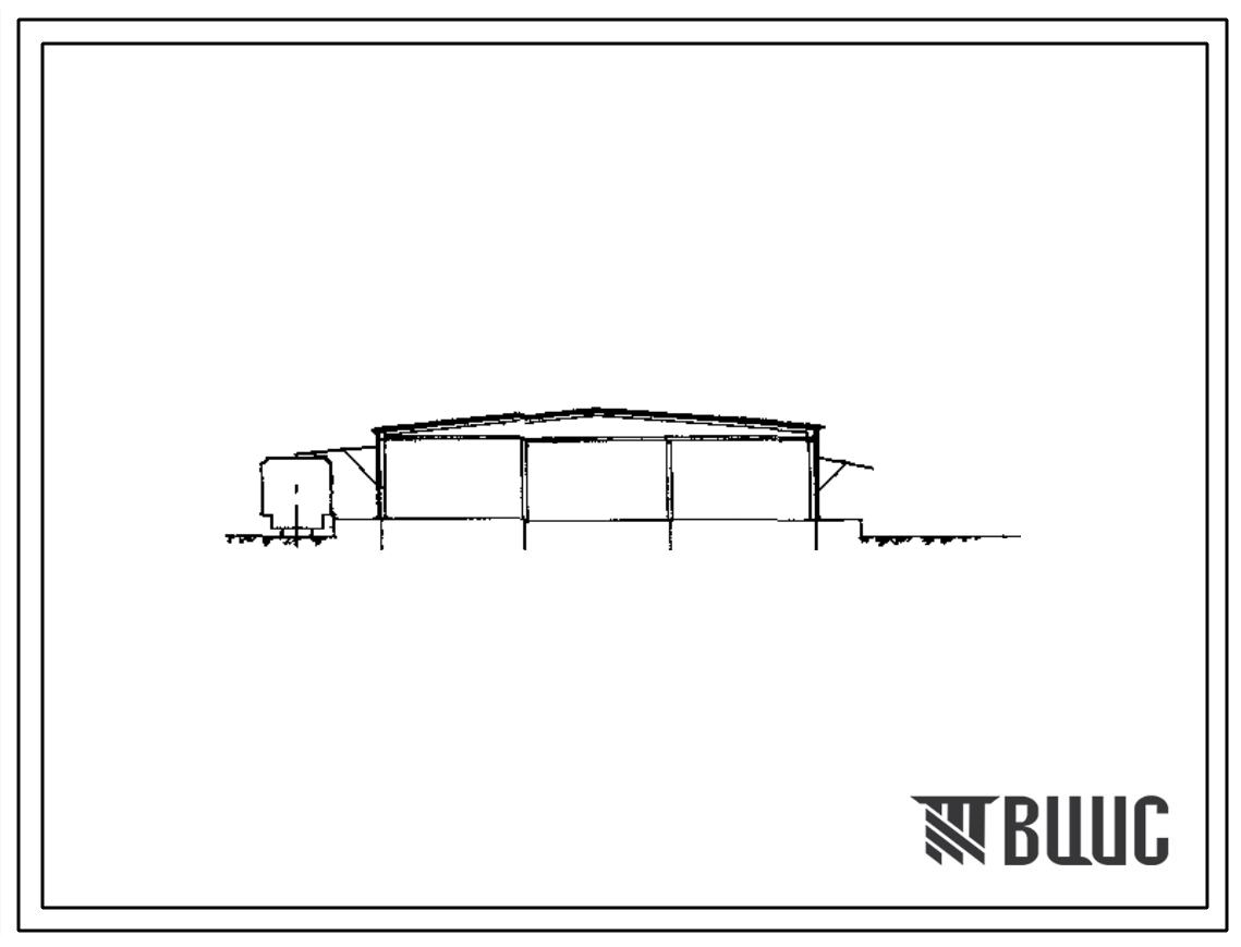 Типовой проект 701-3-4 Склад отапливаемый для продпромрезервов. Здание одноэтажное с вариантами стен из керамзитобетонных панелей или кирпича