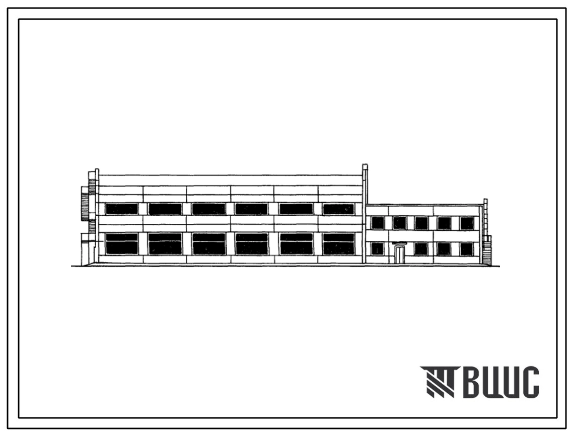 Типовой проект 816-1-53.84 Производственный корпус станция технического обслуживания на 400 тракторов типа К-701 и Т-150К.