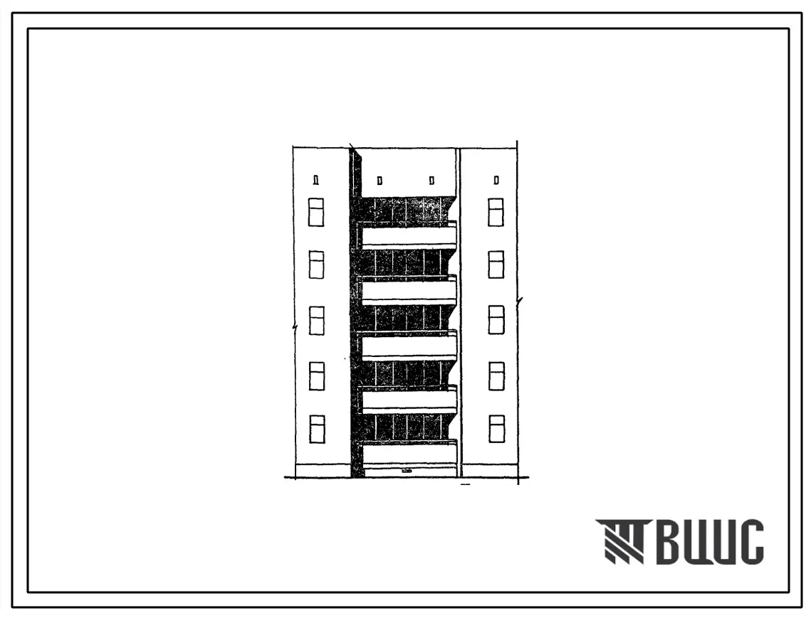 Типовой проект 87-0142.86 5-этажная соединительная /прямая/ поворотная вставка под углом 150о