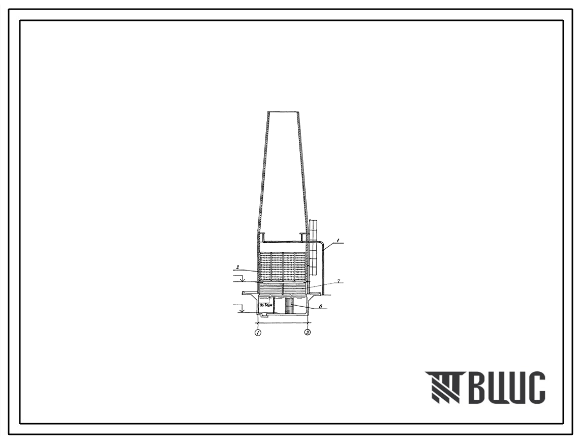 Типовой проект 901-6-89с.86 Башенная градирня пленочная площадью орошения 16 м.кв со стальной каркасной обшивной башней