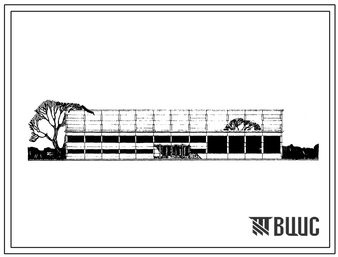 Типовой проект 2с-02-23/67 Универсальное здание общеобразовательной школы на 32 классных помещения (1280-1320 ученических мест). Для строительства во II и III строительно-климатических зонах.