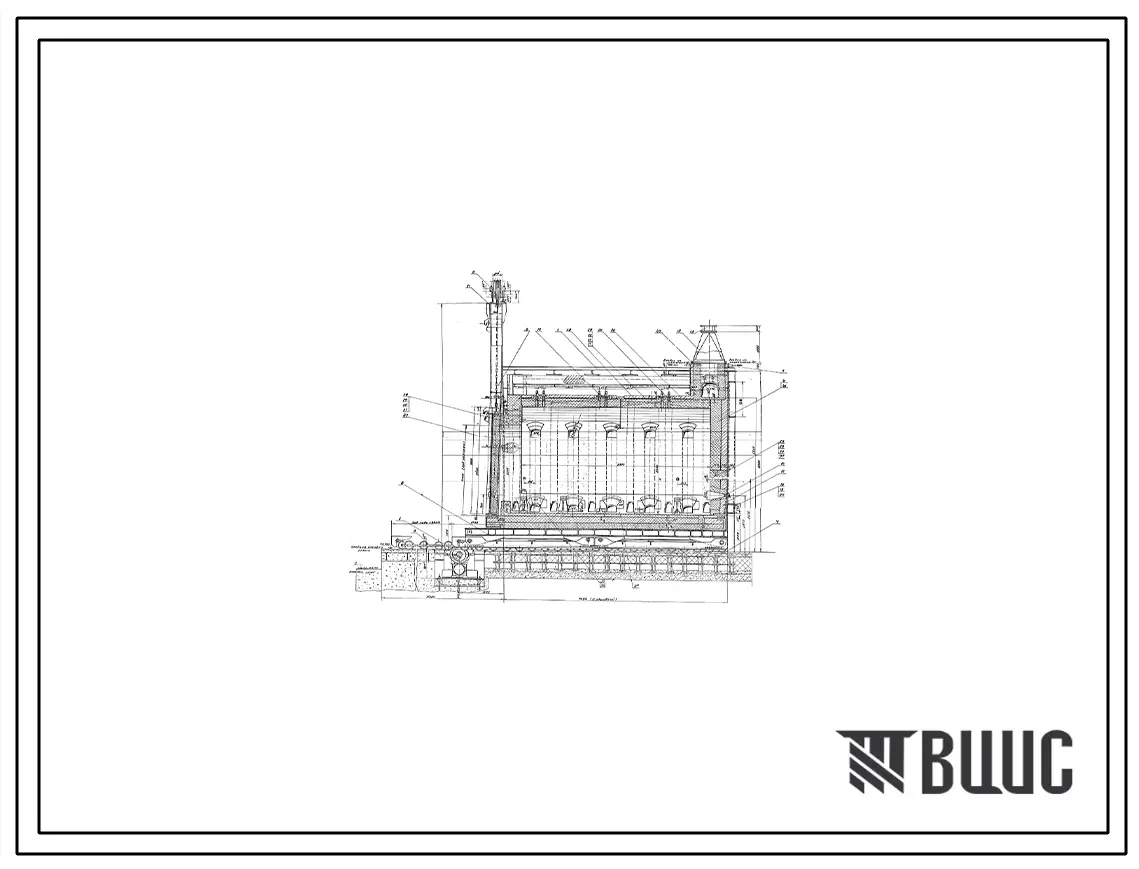 Проект 38557 Печь термическая с выкатным подом размерами 3,0х6,3 м, на газе