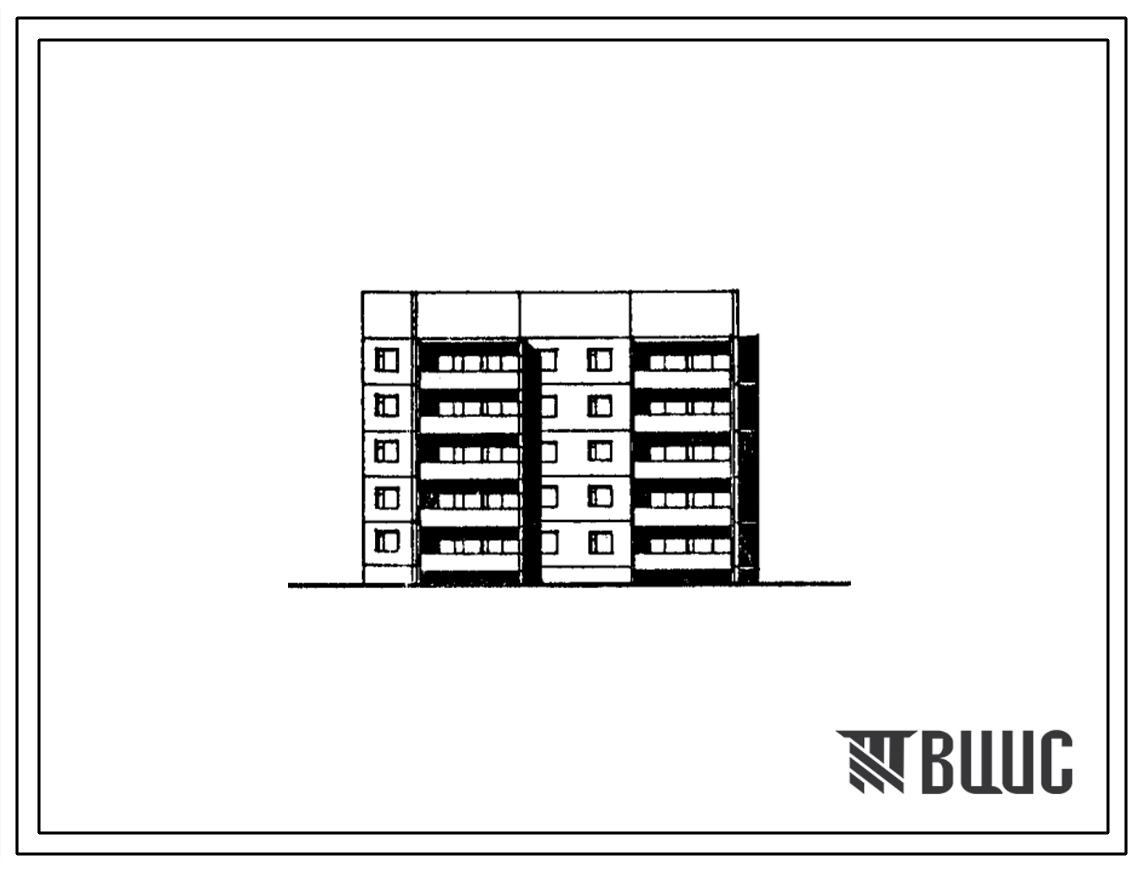 Типовой проект 75-024/1.2 Блок-секция 5-этажная 20-квартирная угловая правая 2Б-2Б-3Б-3А