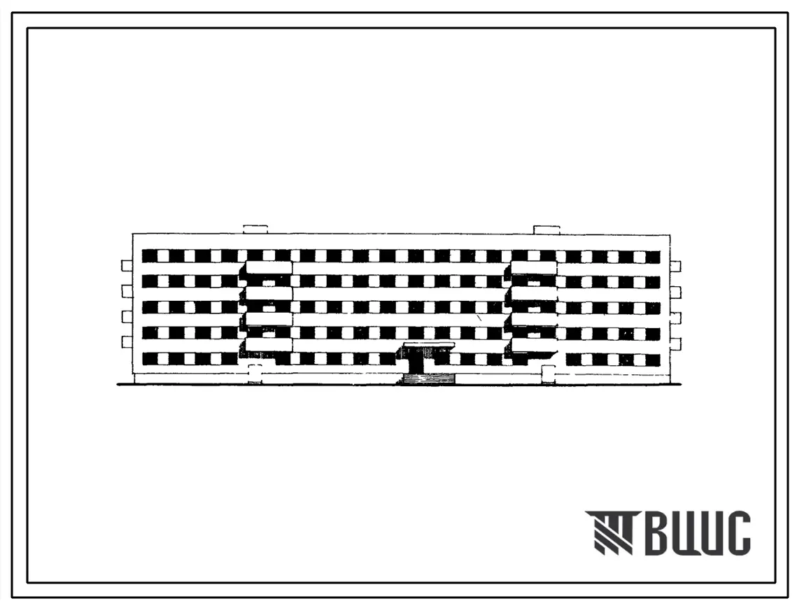Типовой проект 164-80-20с 5-этажное общежитие на 306 мест для строительства в районах с расчетной наружной температурой от -5 до -10С, с сейсмичностью 7-8 баллов.