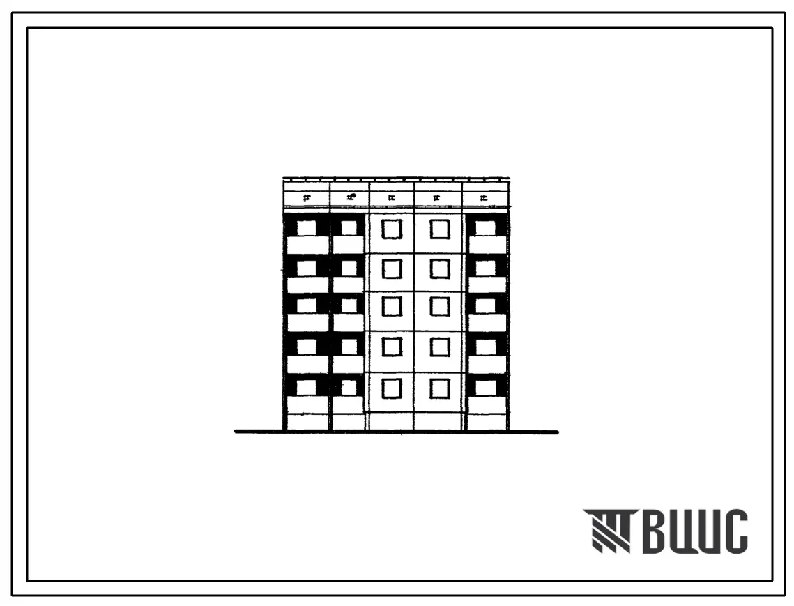 Типовой проект 94-018/1.2 5-этажная рядовая и торцовая блок-секция на 10 квартир правая 3Б-4Б