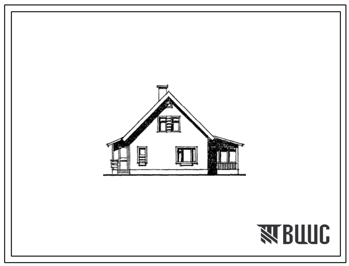 Типовой проект 183-221-2/1 Мансардный одноквартирный трехкомнатный жилой дом. Для индивидуальных застройщиков.