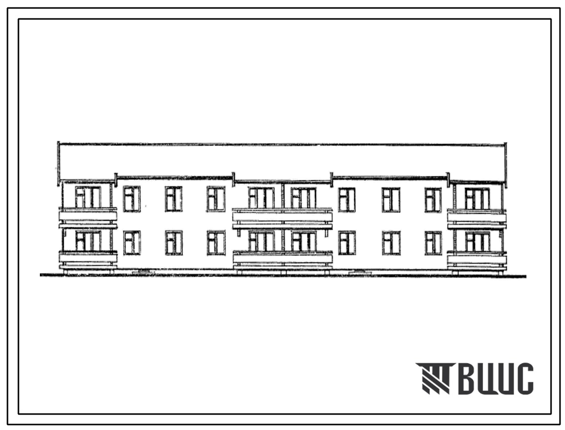 Типовой проект 116-115-124.83 Двухсекционный дом на 8 квартир (двухкомнатных 2Б – 4, трехкомнатных 3Б – 5). Общая площадь 479 м2 (СТЕНЫ ИЗ БРУСА, Перекрытия деревянные. Полное инженерное благоустройство.Двухэтажные, Секционные дома