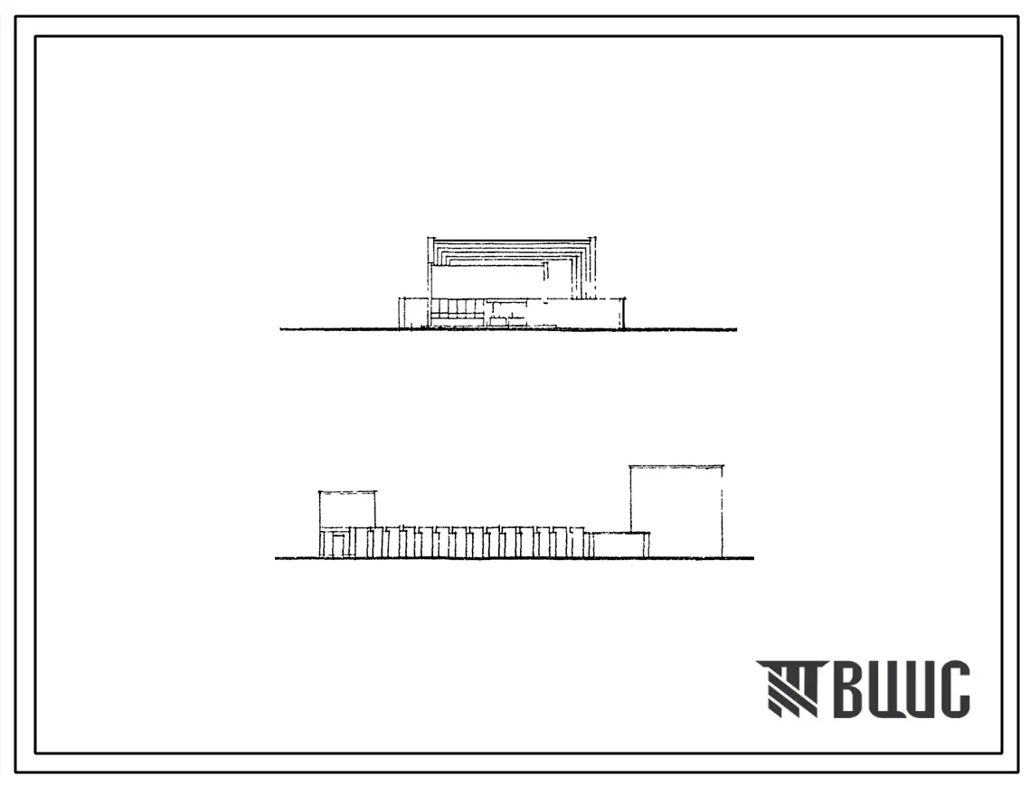 Типовой проект 260-13-6 Тип 1 Открытая летняя киноплощадка на 800 мест. Для строительства во II и III строительно-климатических зонах. Ограждение зала из сборных железобетонных панелей.