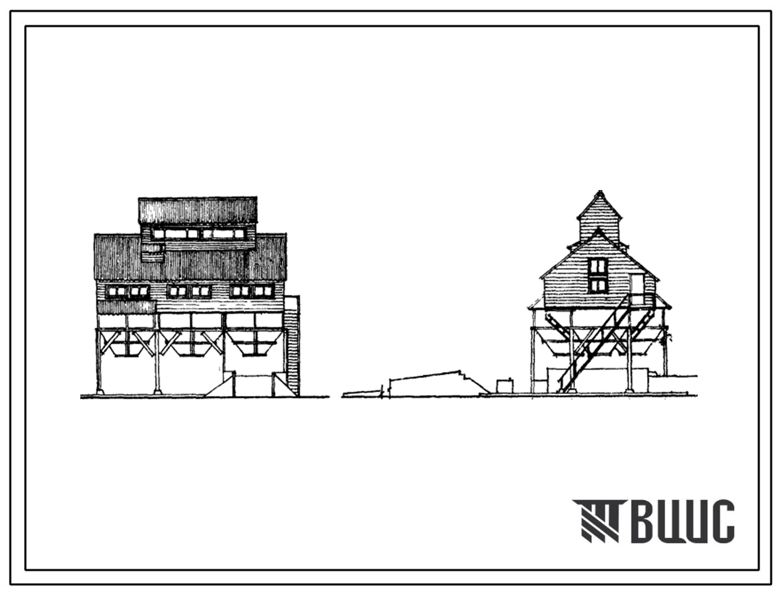 Типовой проект 812-22 Зерноочистительный цех производительностью 40 т/час с применением зарноочистительного агрегата ЗАВ-40. Для строительства в районах с расчетной наружной температурой -20, -30 и -40 0С.