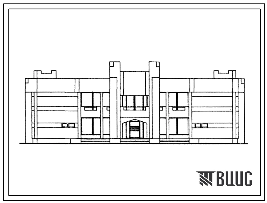 Типовой проект 262-012-290с.33.88 Клуб на 400 посетителей (зал на 300 мест). Для Киргизской ССР