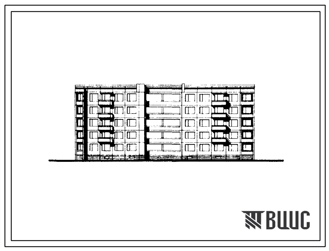 Типовой проект 160-08с/1 Пятиэтажная блок-секция рядовая поворотная под углом 300 на 30 квартир (однокомнатных 1А-10, двухкомнатных 2Б-10, трехкомнатных 3Б-10). Для строительства в 3Б климатическом подрайоне Дагестанской АССР