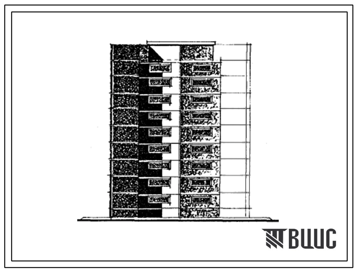 Типовой проект 121-0146.23.87 9-этажная поворотная блок-вставка под углом 135 градусов (для строительства в Ленинградской области)