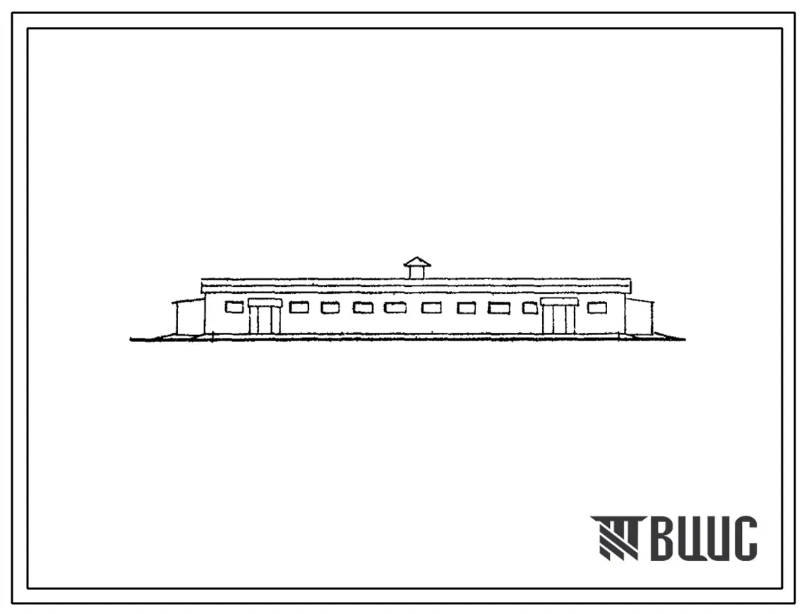Типовой проект 804-20 Конюшня на 9 кобылиц. Здание с неполным железобетонным каркасом и совмещенным покрытием.