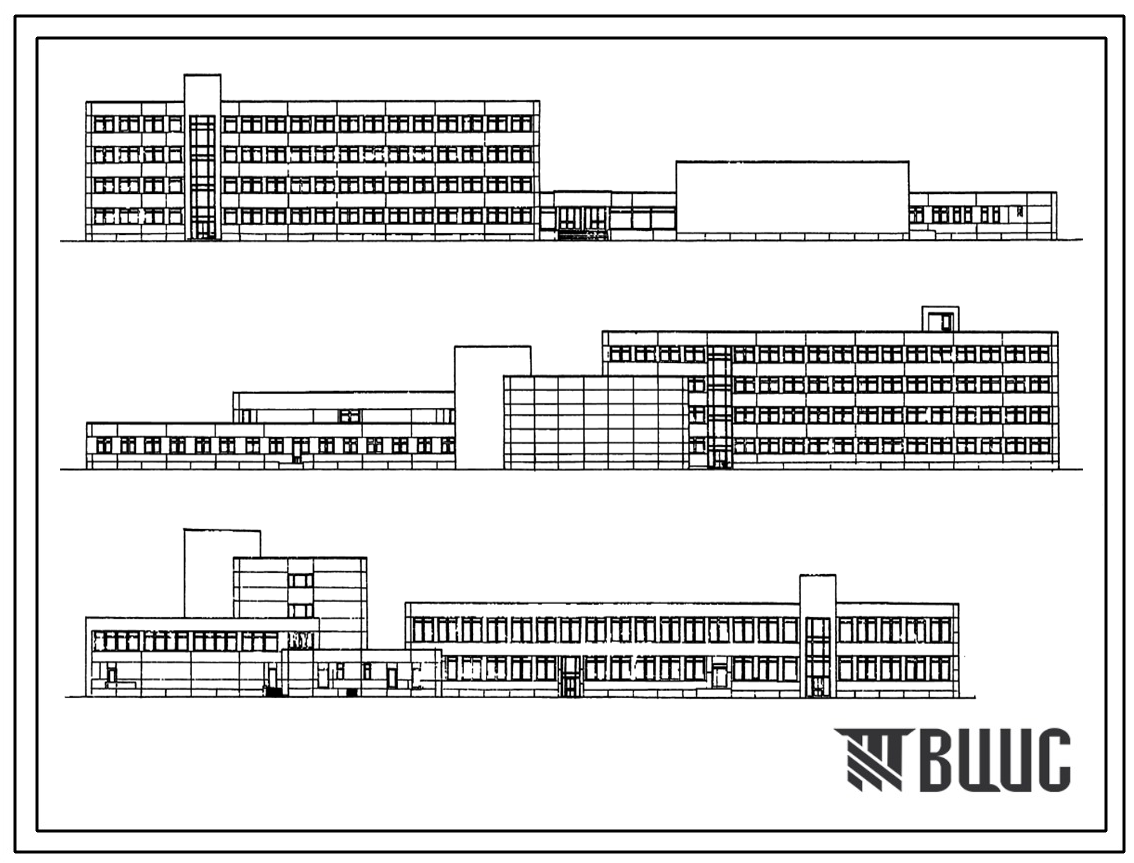 Типовой проект III-1 Профтехучилище (ПТУ, Техникум) на 720 учащихся для строительства в г. Москве. Варианты проектов 1979, 1981 и 1985 годов. 