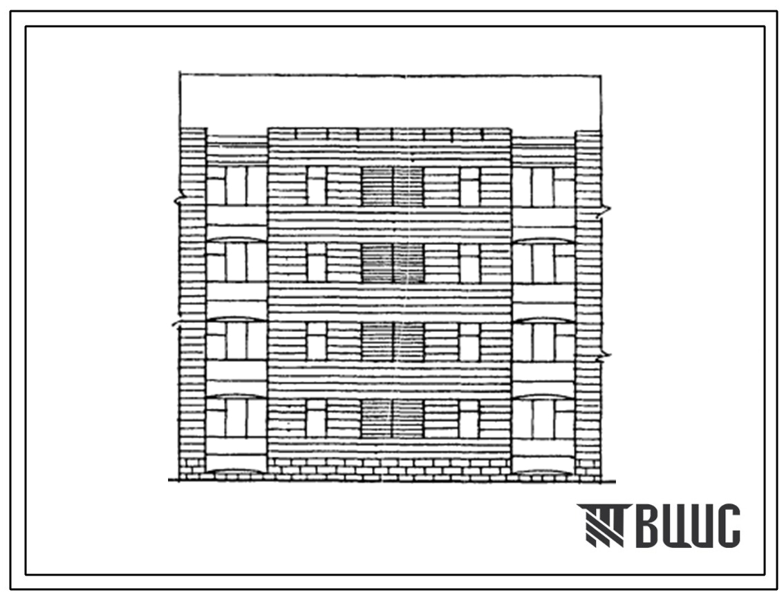 Типовой проект 195-03с.13.88 Четырехэтажная блок-секция рядовая на 8 трехкомнатных квартир. Для Армянской ССР