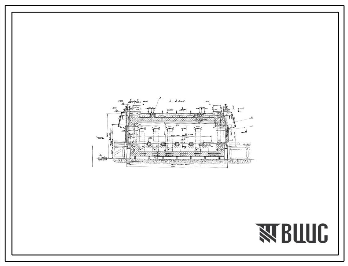 Проект 38279 Печь толкательная для нагрева перед газовой заваркой или отжига после заварки чугунных отливок, размером пода 2,44х6,3 м, на газе