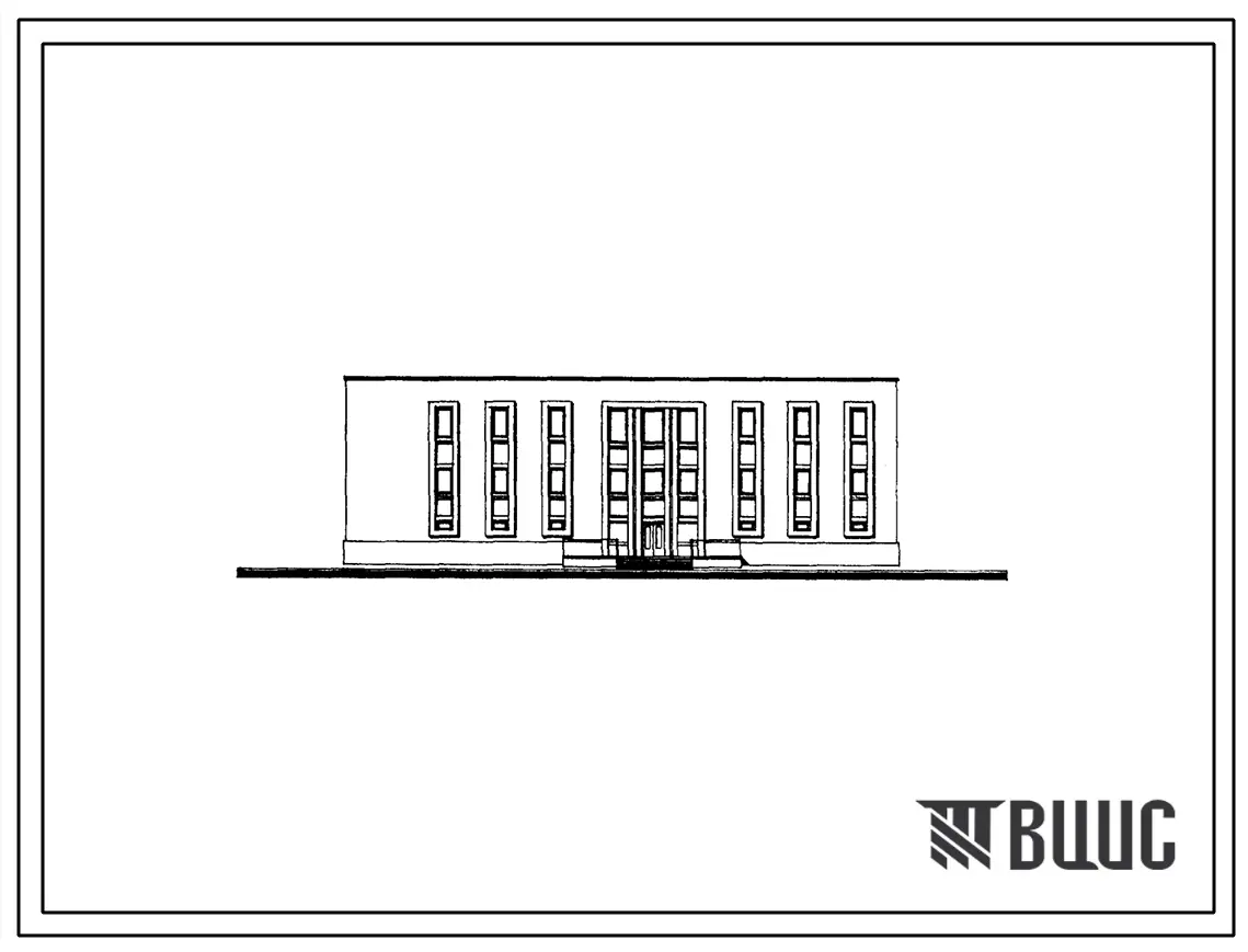 Типовой проект 274-31-88м.85 Общественный центр поселка. Стены кирпичные
