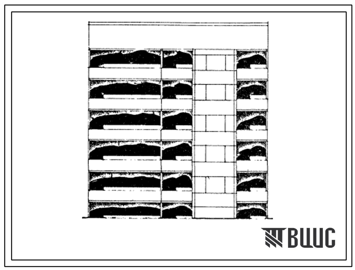 Типовой проект 104-039.85 Блок-секция рядовая с торцевыми окончаниями 5-этажная 15-квартирная. Для строительства во 2Б климатическом подрайоне Латвийской ССР.
