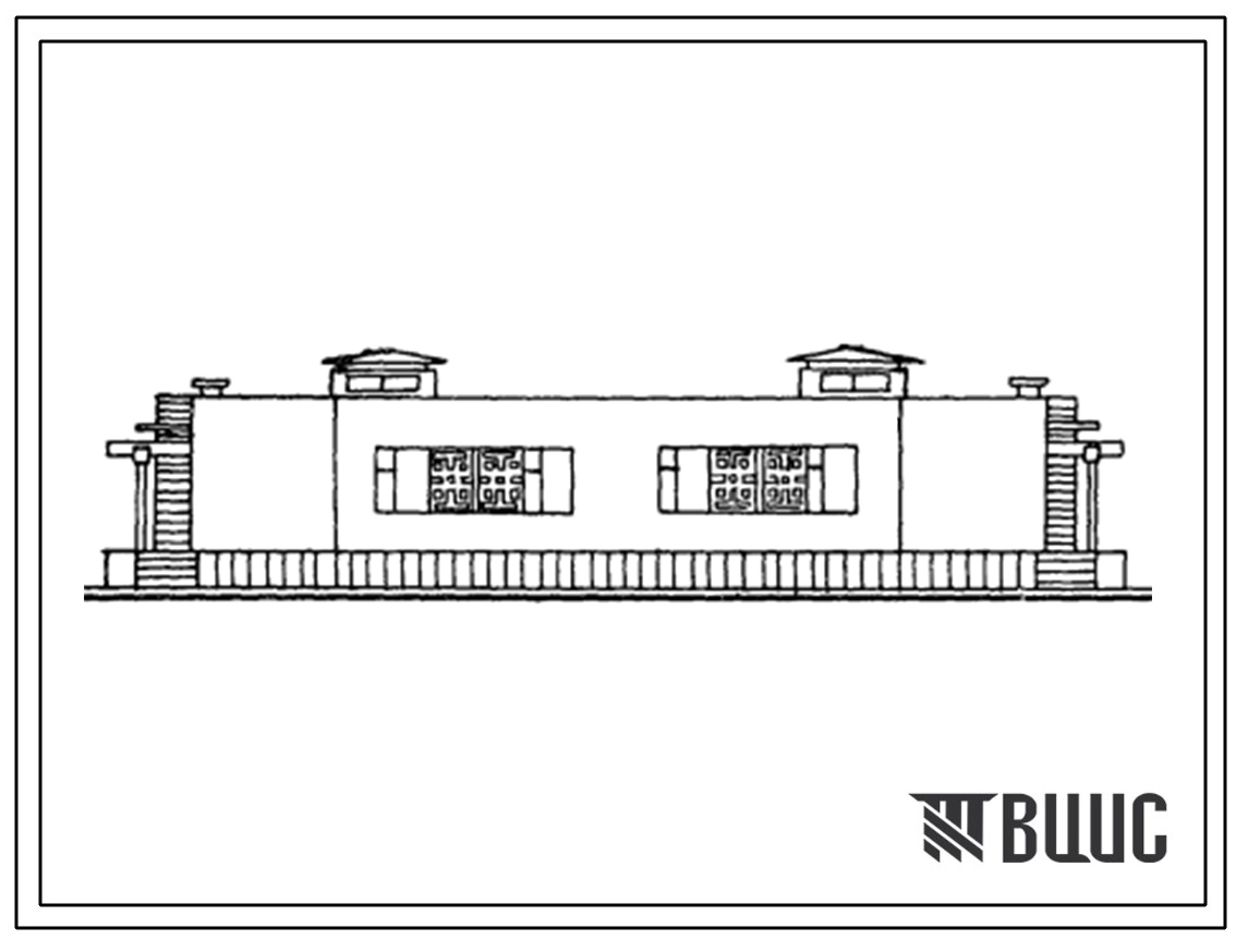 Типовой проект 184-40-70.85 1-этажный 2-квартирный жилой дом с 4-комнатными квартирами. Для строительства в 4А и 4Г климатических подрайонах Каракалпакской АССР.