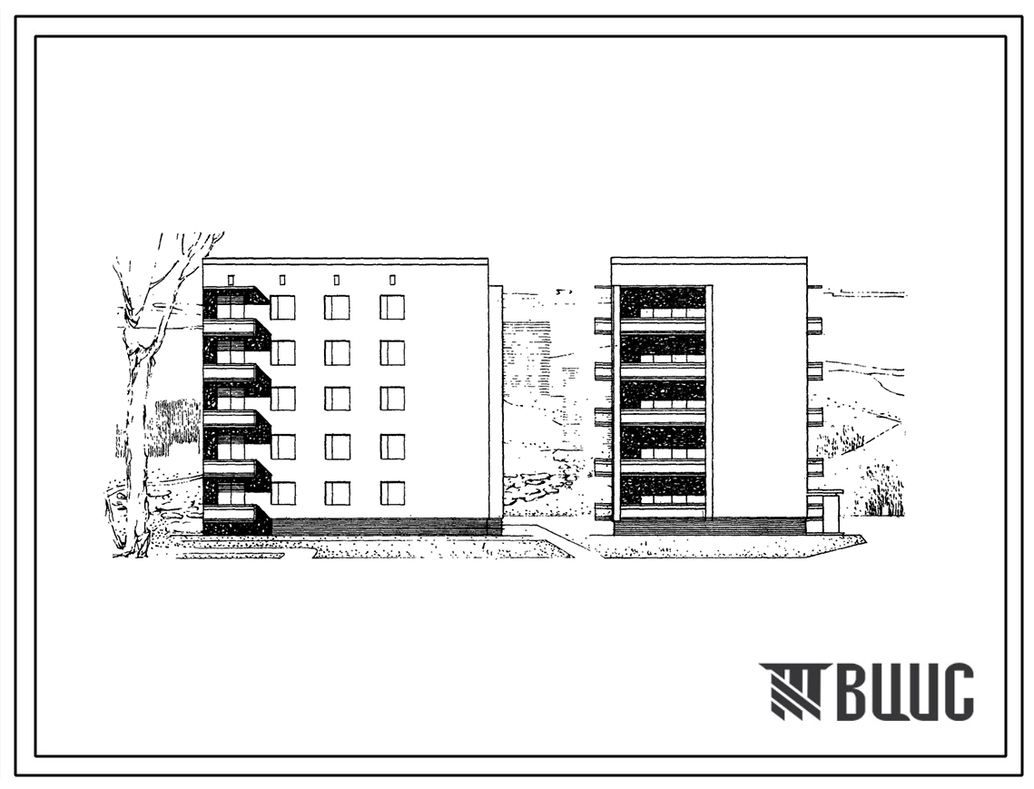 Типовой проект 87-011 Пятиэтажная блок-секция торцевая правая на 15 квартир. Для строительства во 2 и 3 строительно-климатических зонах.
