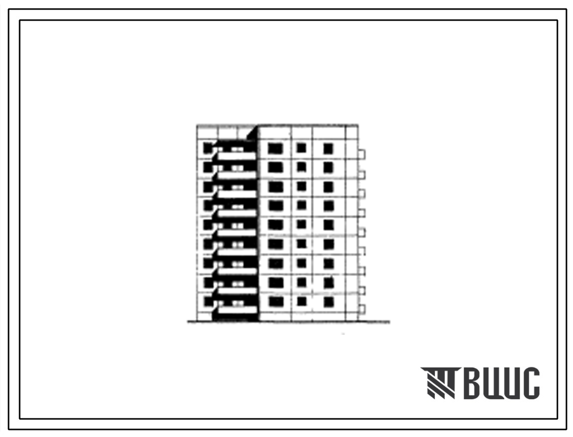 Типовой проект 97-08 Девятиэтажная угловая блок-секция на 36 квартир. Для строительства во 2 строительно-климатической зоне.