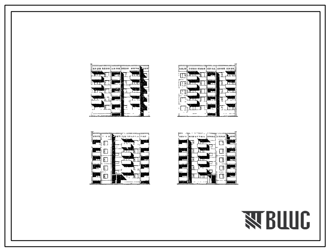Типовой проект 125-020/1 Пятиэтажная блок-секция торцевая левая на 20 квартир (однокомнатных 1Б-10, двухкомнатных 2Б-5, трехкомнатных 3А-5). Для строительства в 1В и 1Д климатических подрайонах в г.г.Усть-Илимске и Братске
