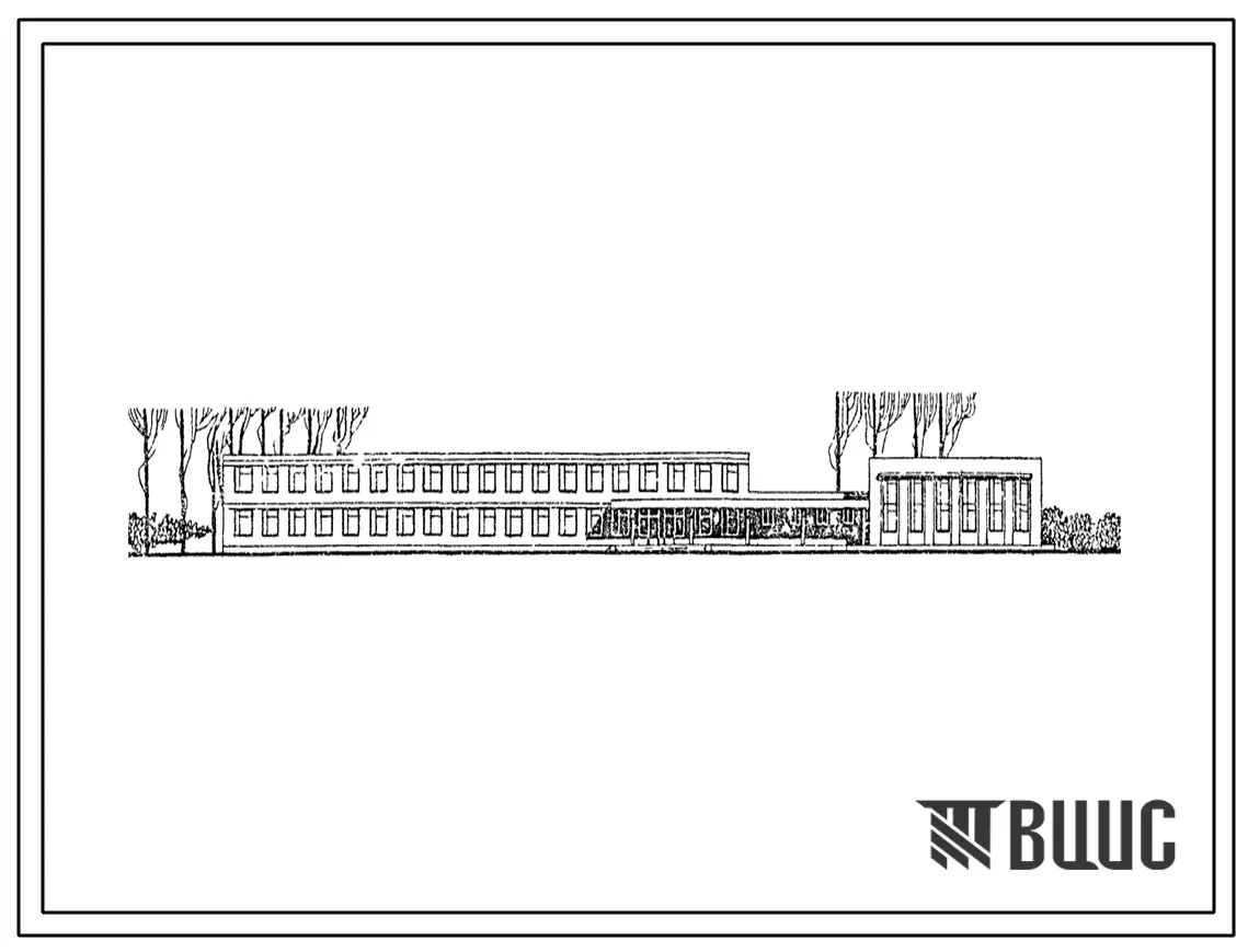 Типовой проект 225-1-30С Универсальное здание общеобразовательной школы на 12 классных помещений (480-536 ученических мест).Для строительства в III-б строительно-климатической зоне, в районах с сейсмичностью 7 баллов. (для 3 проектно-строительной зоны).