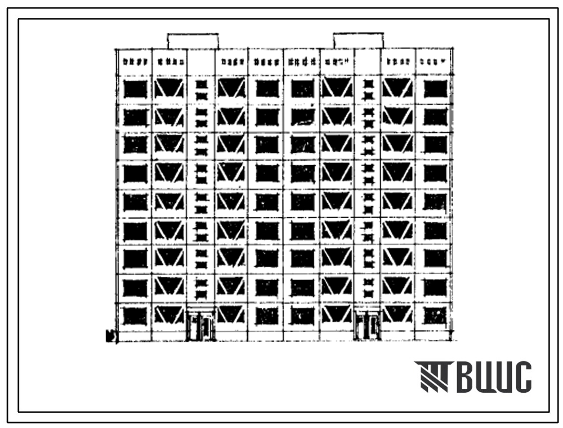 Типовой проект 158-01с/1 Блок-секция рядовая торцовая на 36 квартир (трёхкомнатных 3Б-18, четырёхкомнатных 4Б-18).