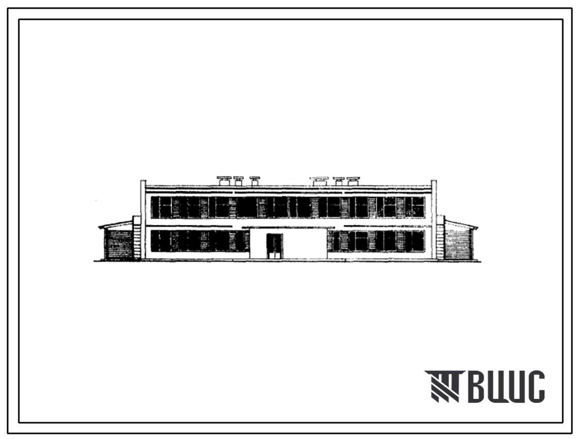 Типовой проект 214-1-86 Детские ясли-сад на 90 мест с расширением до 180 мест за счет летних павильонов, для строительства в 3 строительно-климатической зоне. Здание двухэтажное. Для сельского строительства.