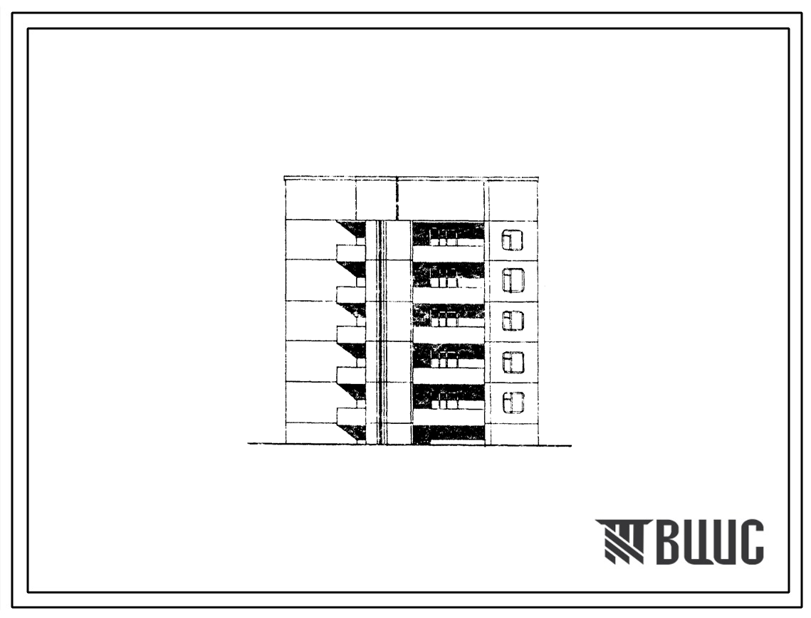 Типовой проект 135-0268с.13.86 5-этажная поворотная блок-вставка с внутренним углом 90 для Бурятской АССР