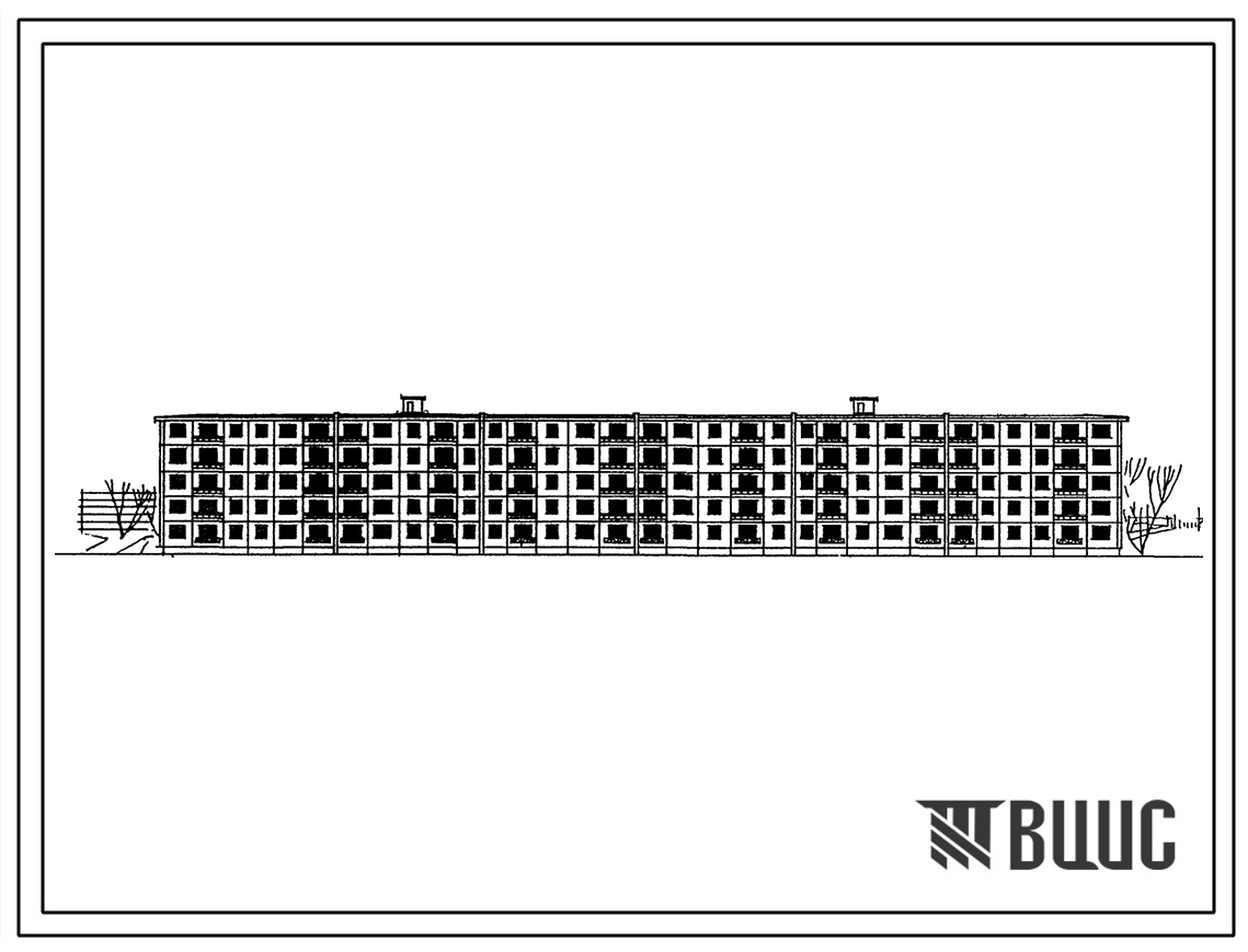 Типовой проект 1-480А-34в Пятиэтажный шестисекционный крупнопанельный жилой дом на 90 квартир.