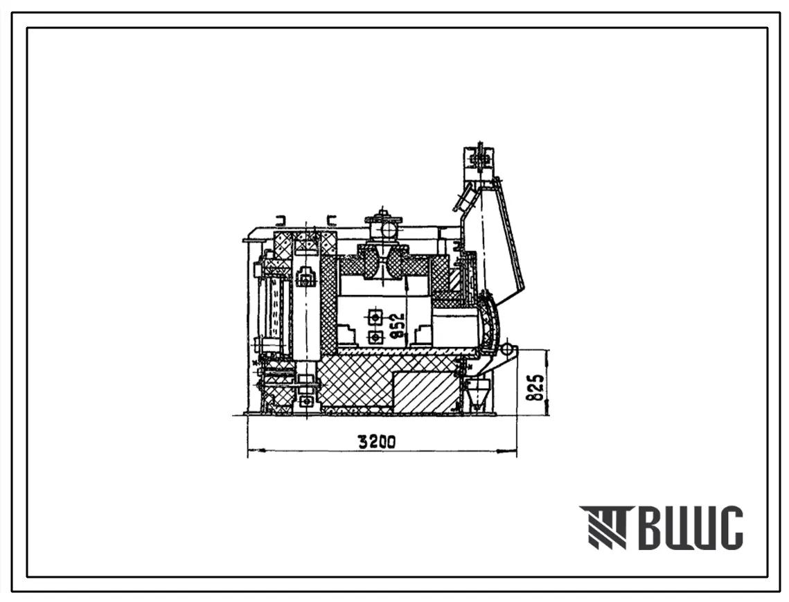 Типовой проект 406-9-289.84 Печь нагревательная камерная размерами пода 1,62х1,16 м на газе среднего давления с отводом дыма в боров.