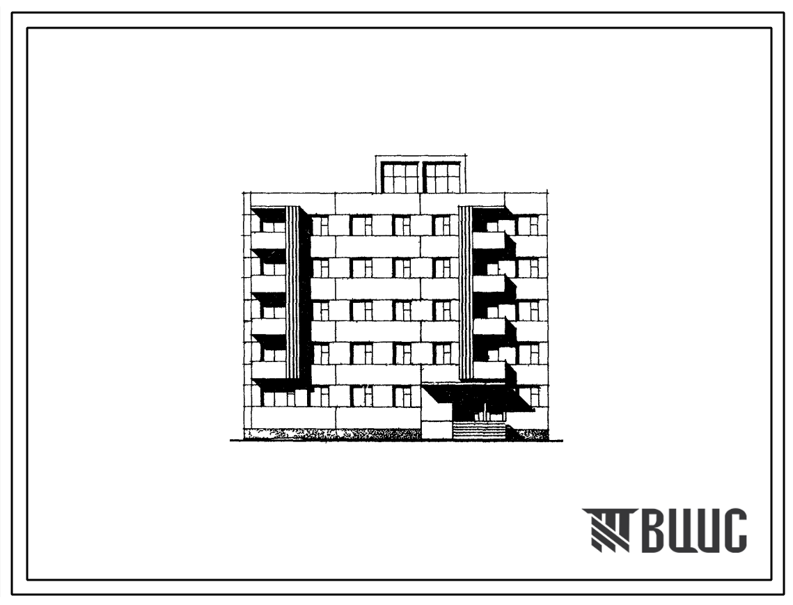 Типовой проект 72-08с Пятиэтажная блок-секция торцевая правая на 19 квартир (двухкомнатных 2А-4, 2Б-4; трехкомнатных 3А-5, 3Б-1; четырехкомнатных 4Б-5). Для строительства в 1А климатическом подрайоне Тувинской АССР сейсмичностью 7 и 8 баллонов