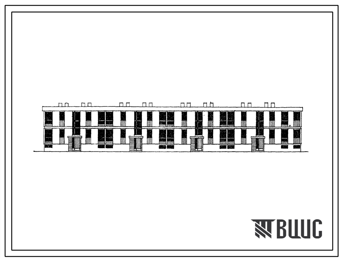 Типовой проект 113-23-33 2-этажный 4-секционный жилой дом на 16 квартир (с полным благоустройством) для строительства в Эстонской ССР.