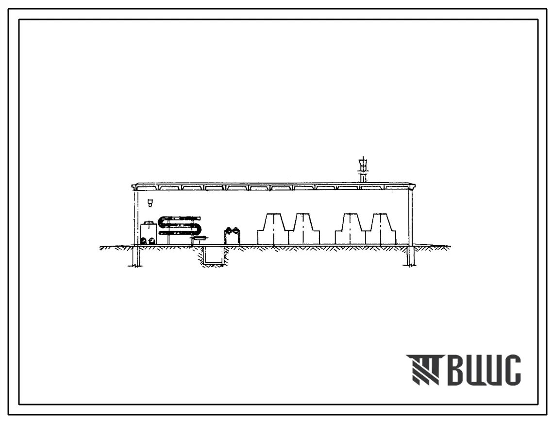 Типовой проект 903-1-128 Котельная с 4 водогрейными котлами «Универсал-6М» поверхностью нагрева по 41,8 м?. Топливо — печное бытовое (легкое нефтяное). Для теплоснабжения систем отпления, вентиляции и горячего водоснабжения с магнитной обработкой воды и д