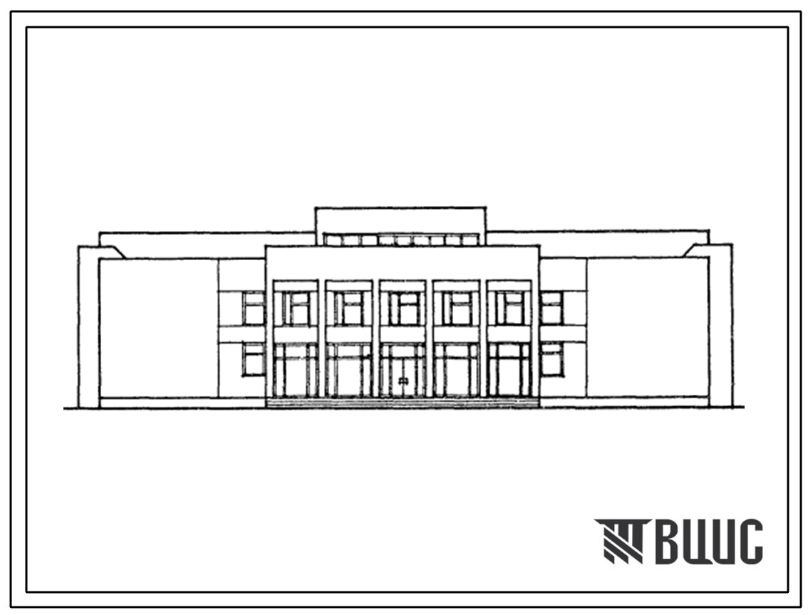Типовой проект 264-12-286с.13.87 Сельский клуб на 500 посетителей (зал на 400 мест). Для Киргизской ССР