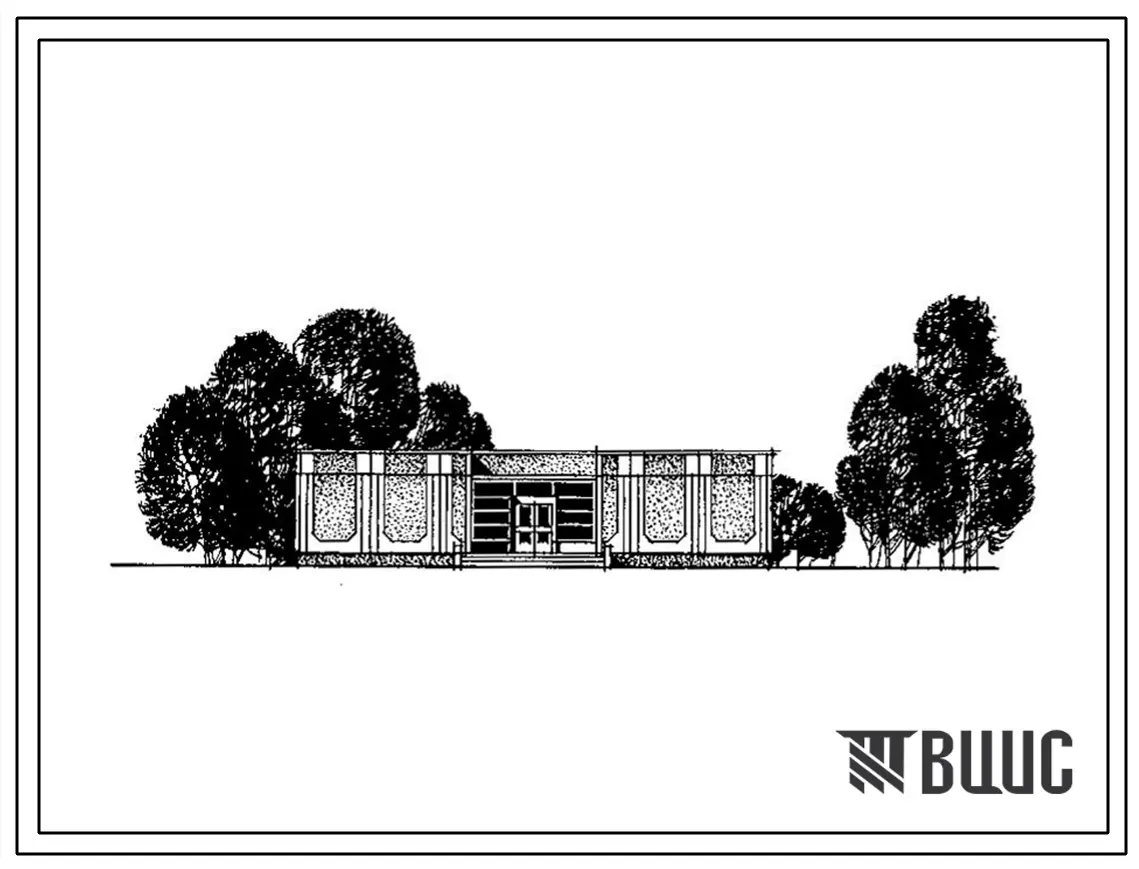 Типовой проект 221-1-416.84 Школа на 4 класса (80 учащихся). Здание одноэтажное. Конструкции серии 1.090.1-1. Стены из однослойных легкобетонных панелей.