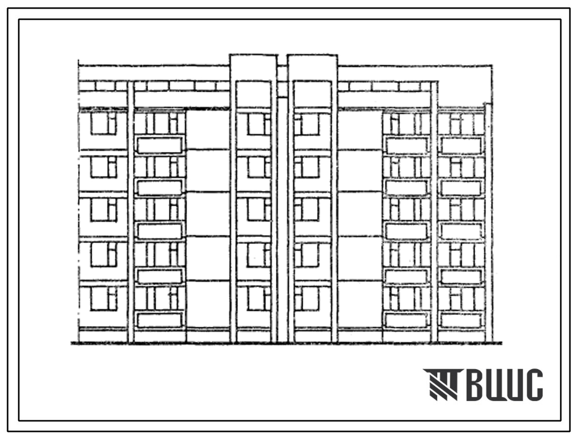 Типовой проект 102-042с.13.88 Пятиэтажная блок-секция торцевая левая на 20 квартир. Для Молдавской ССР