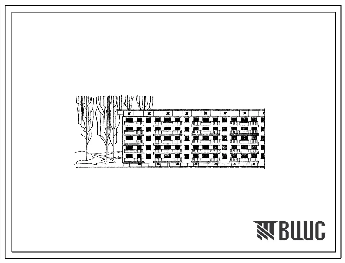 Типовой проект 1Г-450-7к Пятиэтажный семисекционный жилой дом на 80 квартир(стены кирпичные) с техническим подпольем.