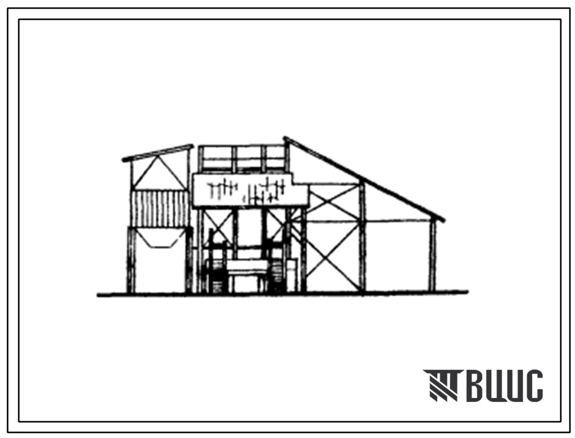 Типовой проект 812-5 Стационарный открытый зерноочистительно-сушильный цех производительностью 10 т/час с шахтной сушилкой.