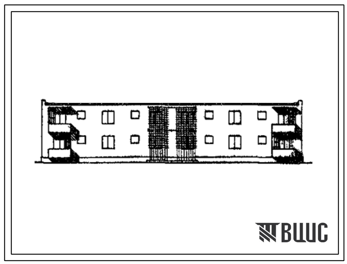 Типовой проект 98-023с Двухэтажная блок-секция на 8 квартир 3А.2Б - 2Б.3А