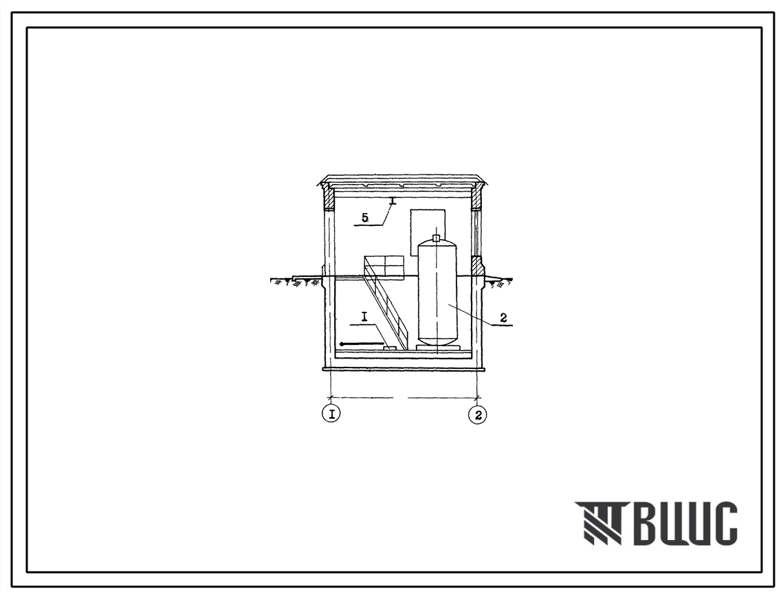 Типовой проект 901-2-68 Пневматическая насосная станция хозяйственно-противопожарного водоснабжения производительностью 100 м.куб/час
