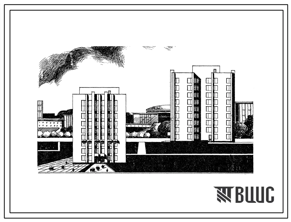 Типовой проект 264-21-22 Здание проектных организаций на 400 сотрудников, для строительства в 1В климатическом подрайоне, 2 и 3 климатических районах
