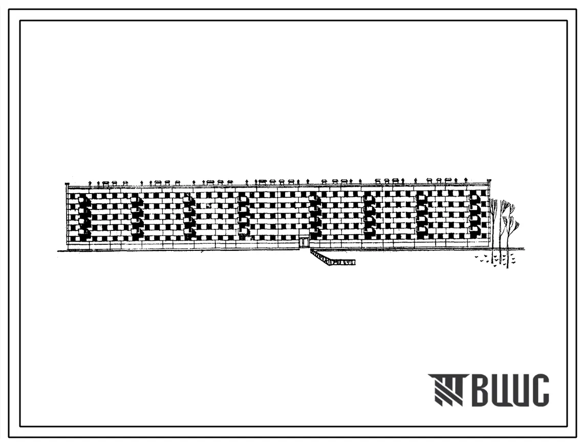 Типовой проект 1-468Б-23 Пятиэтажный восьмисекционный крупнопанельный жилой дом на 119 квартир с наружными стеновыми панелями двухрядной разрезки из ячеистого бетона(однокомнатных 19, двухкомнатных 79, трехкомнатных 19, четырехкомнатных 2).
