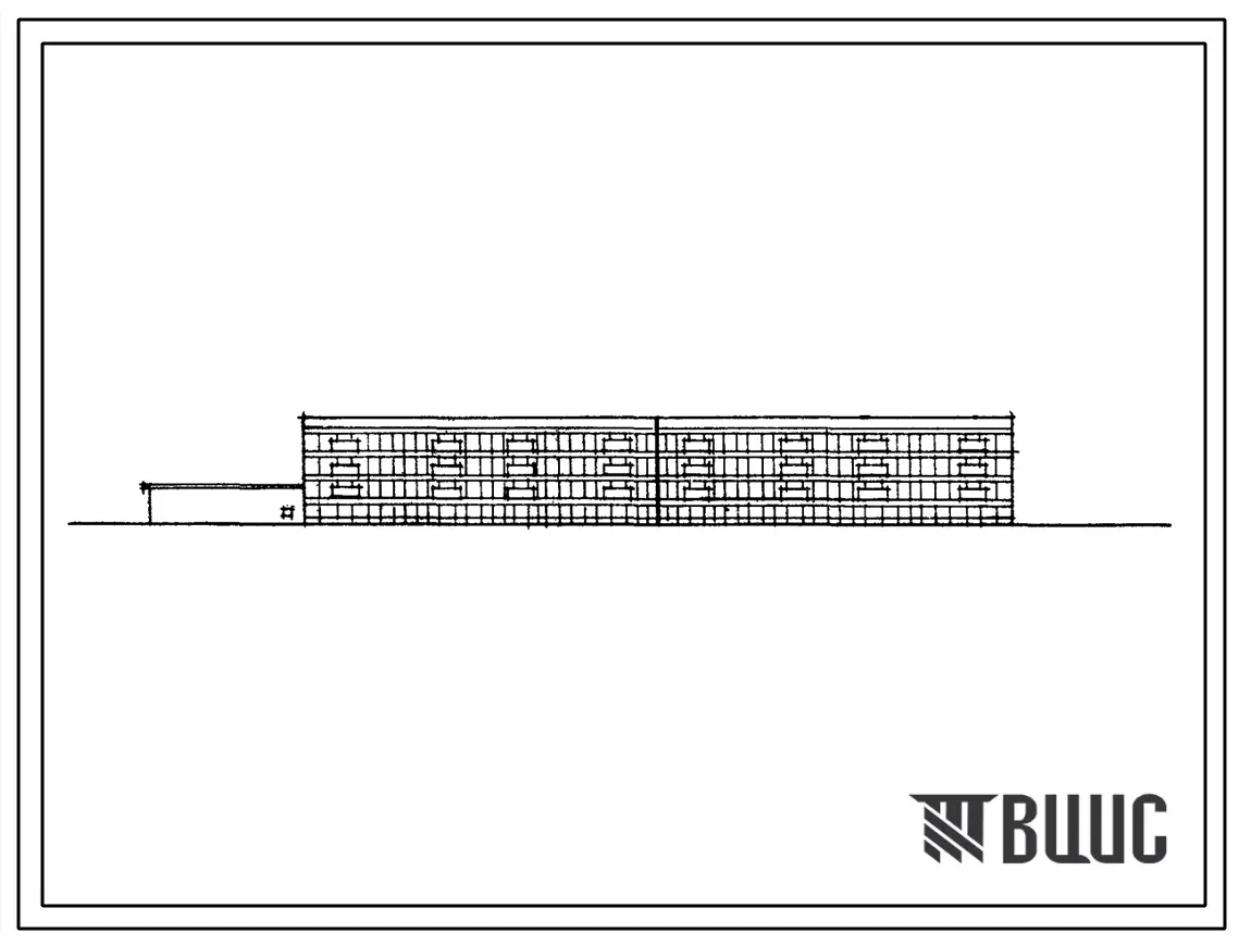 Типовой проект 1-306с-53 Альбомы IX и X 4-этажный жилой дом на 64(61) квартиры со стенами из крупных легкобетонных блоков (вариант со встроено-пристроенным блоком III).