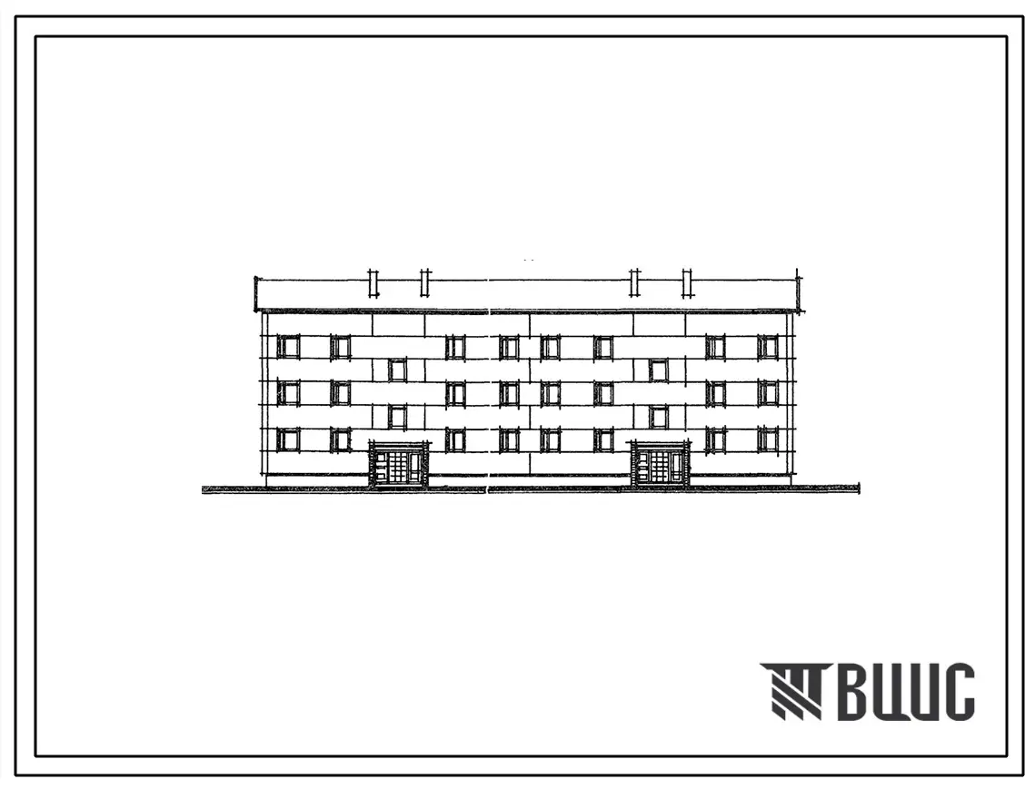 Типовой проект 1-467АК-24/77К/1.2 3-этажный 12-квартирный секционный жилой дом. Для строительства во 2Б и 2В климатических подрайонах Латвийской ССР.