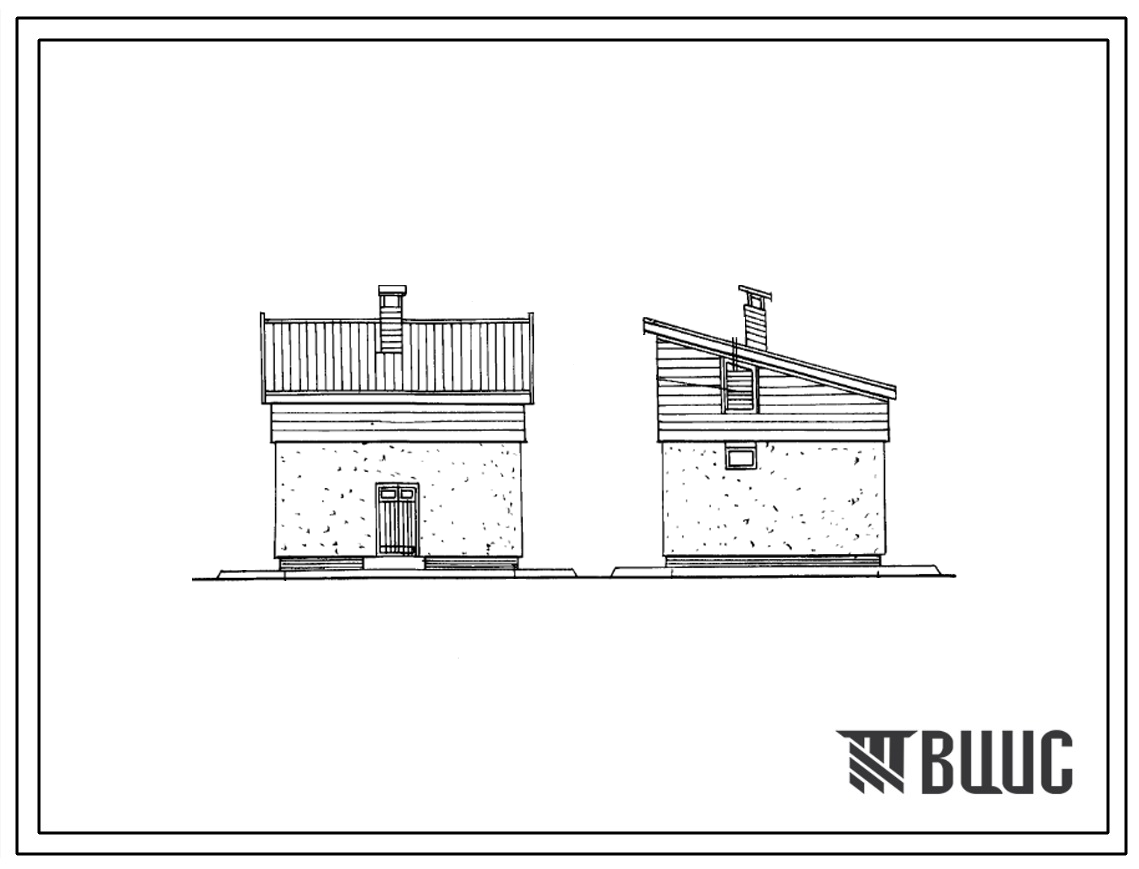 Типовой проект 193-000-720м.87 Хозяйственные постройки. Помещение для содержания скота.