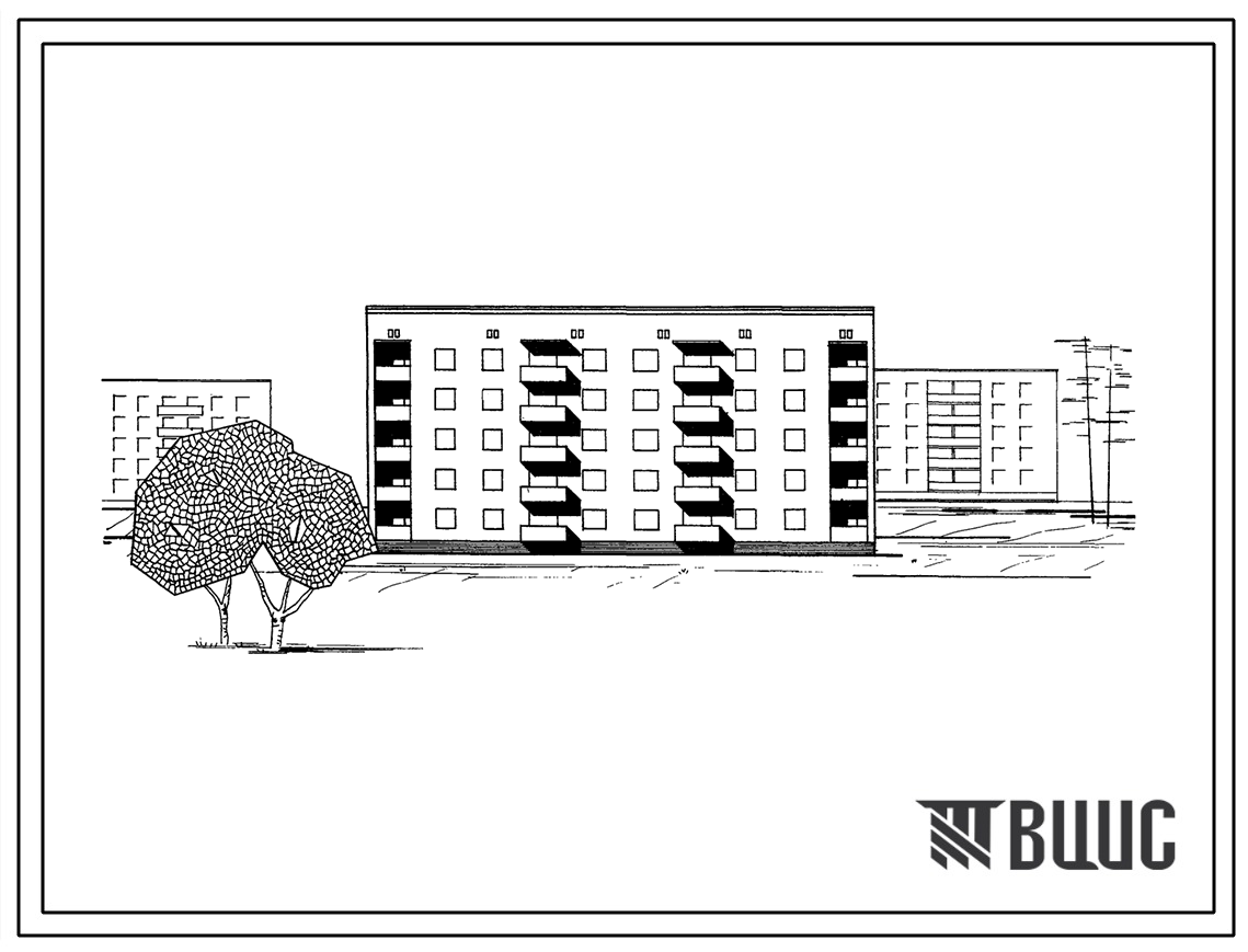 Типовой проект 87-065 Унифицированная блок-секция 5-этажного дома рядовая (торцевая) на 30 квартир 1Б.2Б.3А и 1Б.2Б.3А . Для строительства в 3Б и 3В климатических подрайонах на неравномерно сжимаемых грунтах
